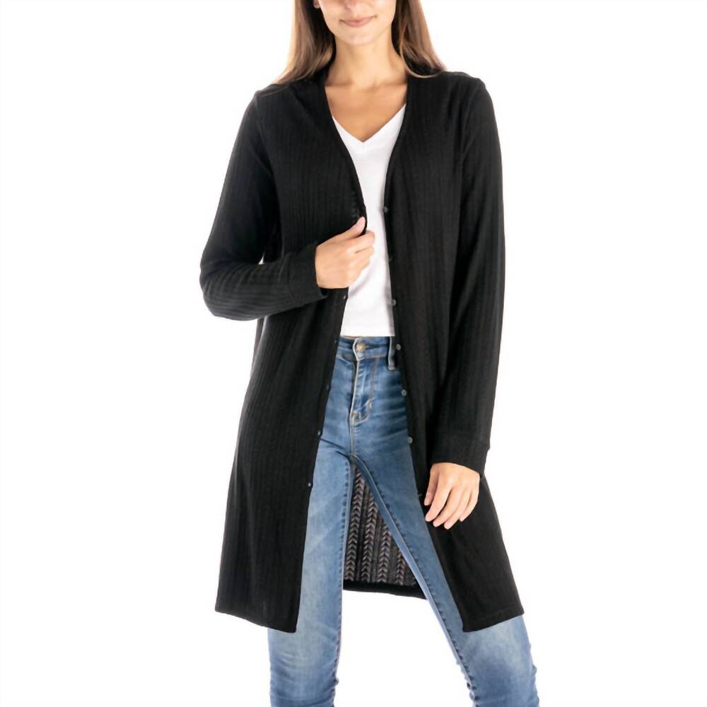 NEW ALLTHREADS long sleeve lakewood cardigan in black